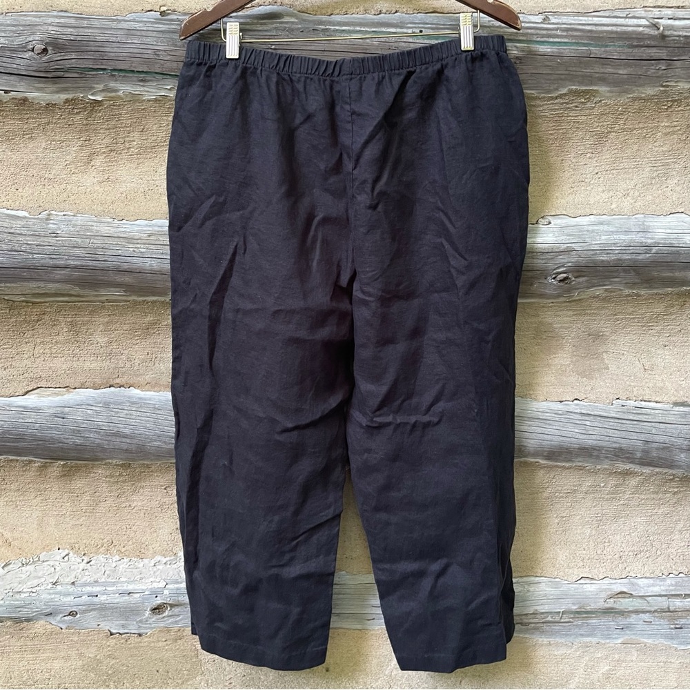 Choices 100% Linen Cropped Pants Size XL - Picture 2 of 7